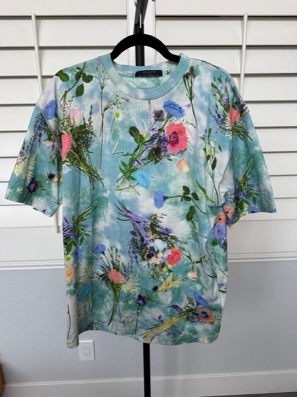 Louis Vuitton Unisex Floral Short Sleeve T-Shirt Size Large